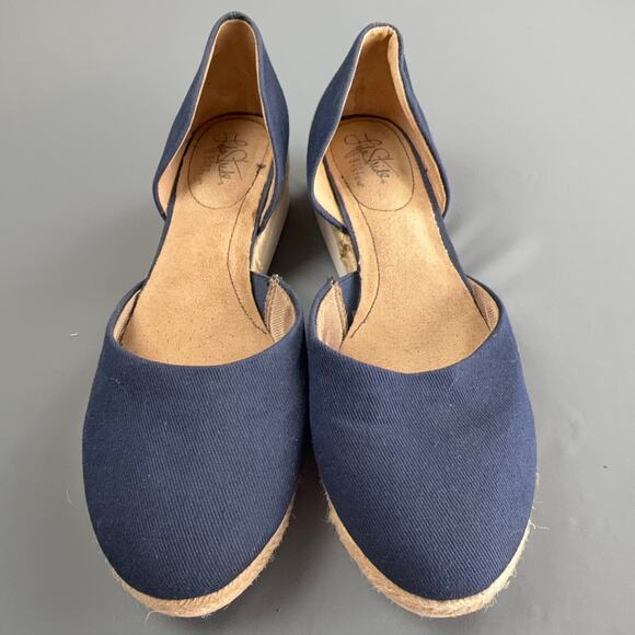 LifeStride Cassidy Navy Espadrille Flats | Size 9.5 | Soft System Comfort - Picture 5 of 10